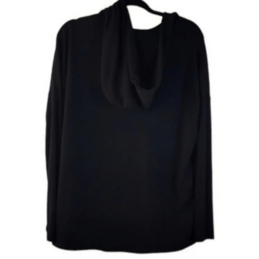 ATHLETA Purana Drape Black Longsleeve Pullover Hoodie Top Size XS - Picture 4 of 7